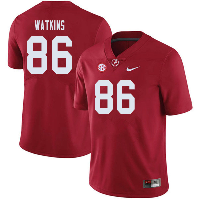 Men #86 Quindarius Watkins Alabama Crimson Tide College Football Jerseys Sale-Crimson